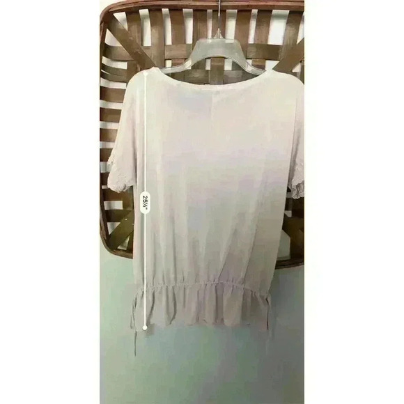 Banana Republic Women's Blouse XS Light Pink Short Sleeve Top - Picture 8 of 8